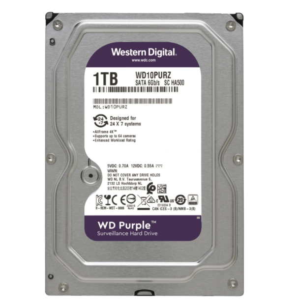 HDD WD New Purple 1TB, 64MB cache, SATA IIICamere supraveghere