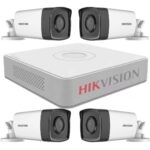 Kit Sistem Camere supraveghere Hikvision Turbo HD 1080P cu 4 camere cu IR 40 m, vizualizare pe internet