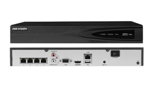 Ssisteme supraveghere AcuSense - NVR 4 canale 12MP, 4 porturi PoE, 1U - HIKVISION DS-7604NXI-K1-4P