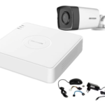 Kit Sistem Camere Supraveghere Hikvision Turbo HD 1080P cu 1 camera Hikvision IR 40 m, vizualizare pe internet