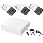 Kit Sistem Camere Supraveghere Hikvision Turbo HD 1080P cu 3 camere Hikvision IR 40 m, vizualizare pe internet