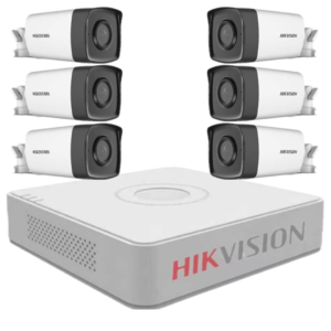 Kit Sistem Camere supraveghere Hikvision Turbo HD 1080P cu 6 camere cu IR 40 m, vizualizare pe internet